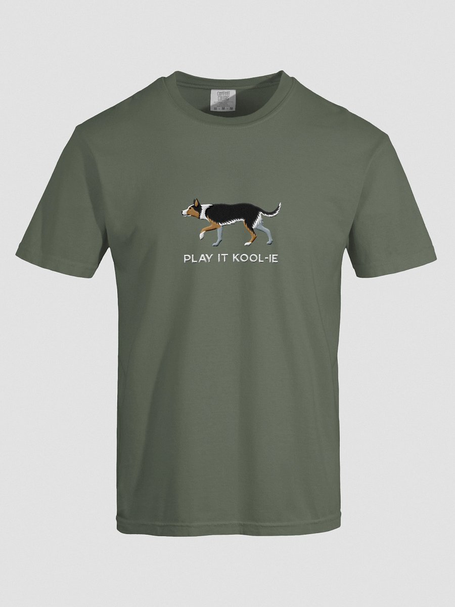 Play It Kool-ie T-Shirt(Embroidered) of an Australian Koolie(Tricolor) product image (27)