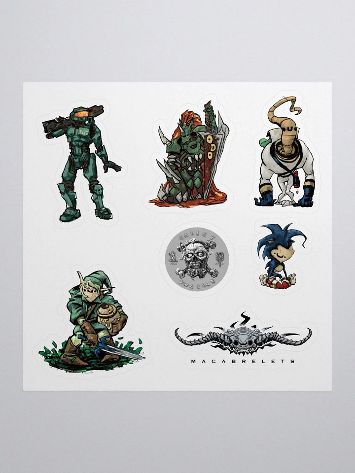 Macabrelets Vidjits Series 1 sticker sheet product image (1)