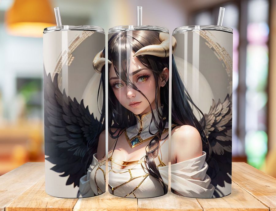 Albedo 20 oz Stainless Steel Tumbler – Overlord Supreme Guardian Design product image (1)