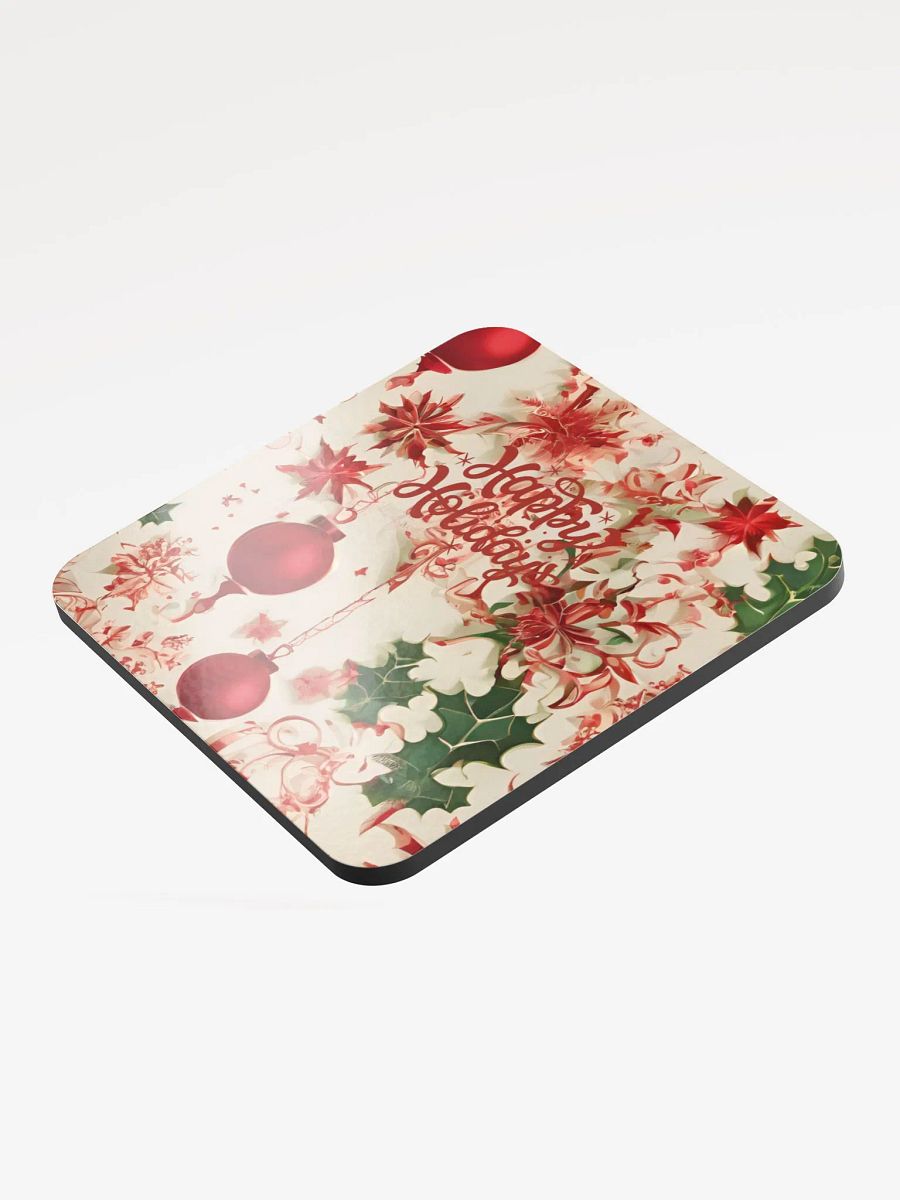 Festive Holiday Cork Coaster Set gift for entertainers moms colleagues friends product image (3)