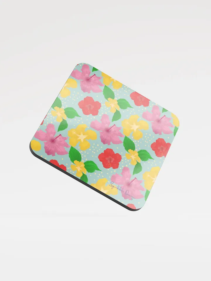 Hibiscus Flowers Pattern Coaster product image (1)