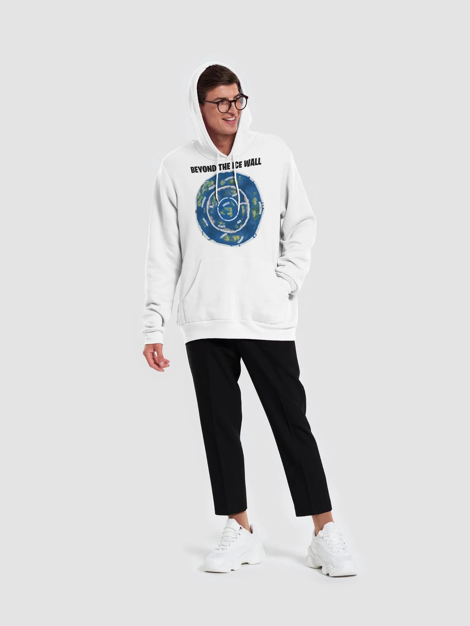 Premium Supersoft Hoodie Beyond The Ice Wall Map product image (3)