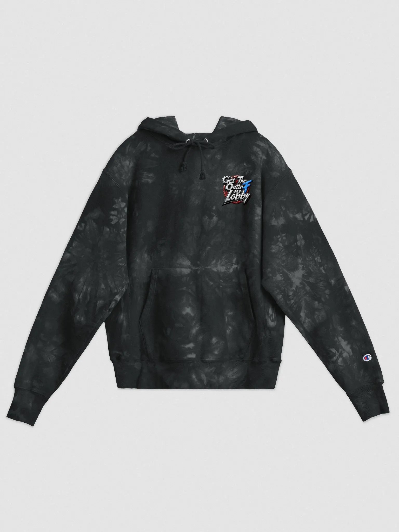 F Outta My Lobby Champion Tie-Dye Hoodie product image (2)