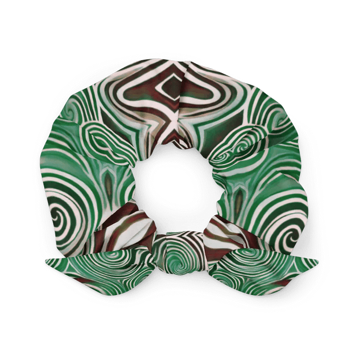 Funky Cool Green Liquid Tie-Dye Scrunchie product image (2)