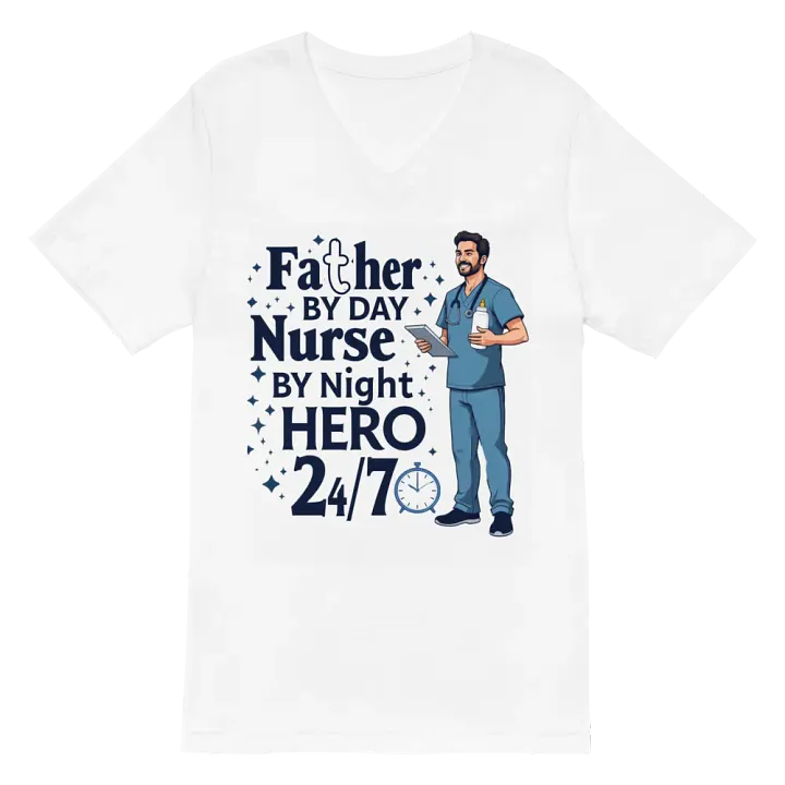 Hero Nurse Dad V-Neck Tee product image (2)