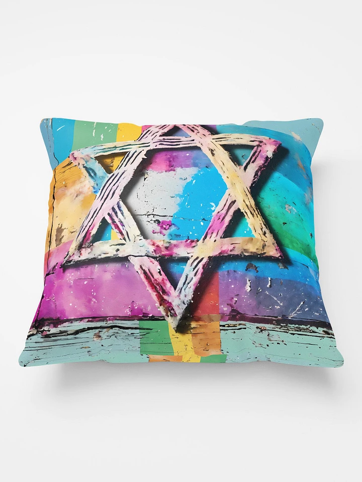 Colorful Star of David Shabby Chic Pillow product image (2)