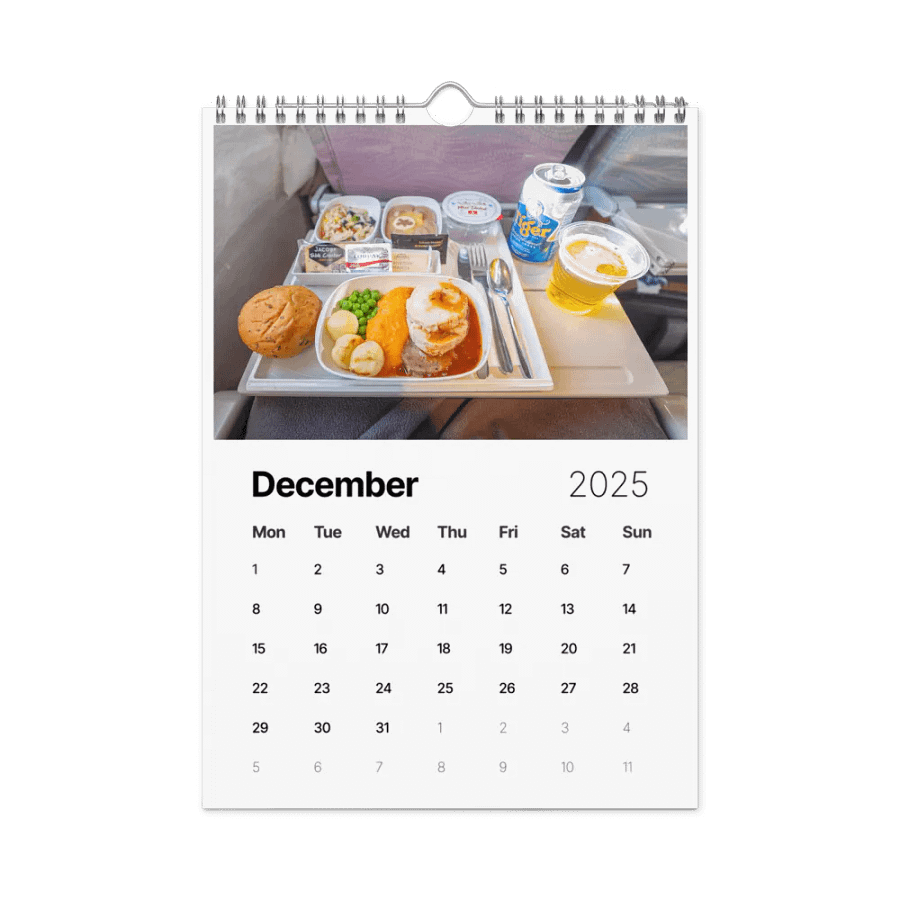 2025 Wall Calendar - Best Of: Airplane Food - (A3 or A4) product image (4)