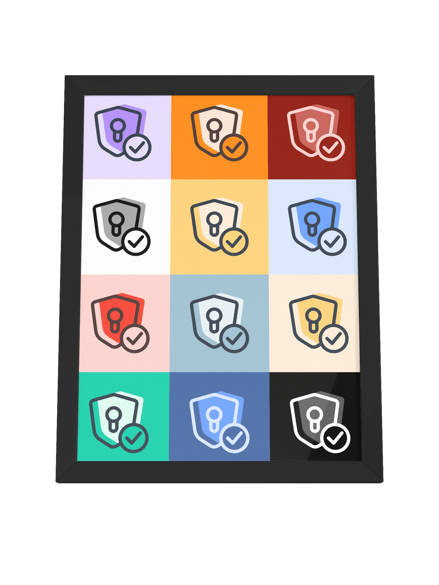 Multi-Color Shields 2.0 (Framed 3x4 Portrait) product image (12)