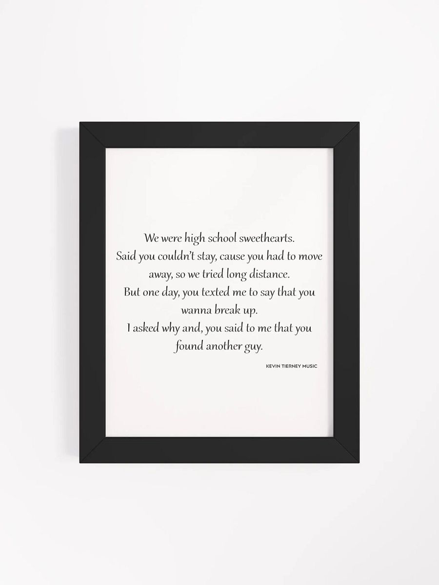 We Were High School Sweethearts Verse Framed Matte Poster product image (113)