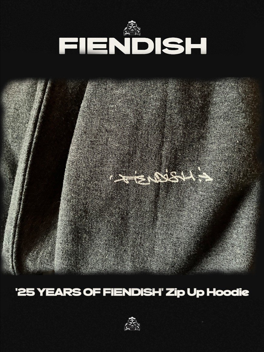 FIENDISH '25 YEARS OF FIENDISH' Zip Up Hoodie product image (5)