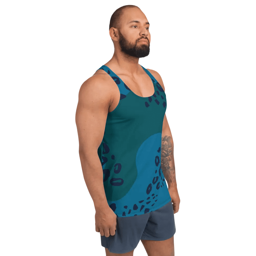 Wild Blue Camo All-Over Tank Top product image (3)