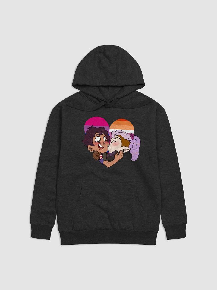 Lumity hoodie (bi, lesbian heart) product image (1)