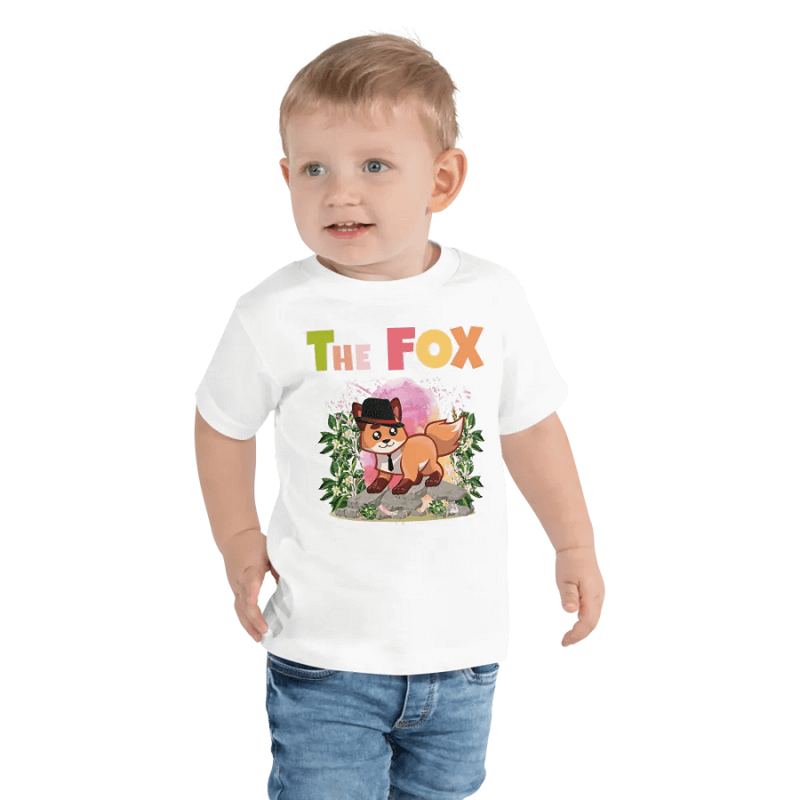 The Fox Colorful Funny Cute Bella +Canvas Toddler T-Shirt – Funny Shirt, Best Gift for Kids product image (6)