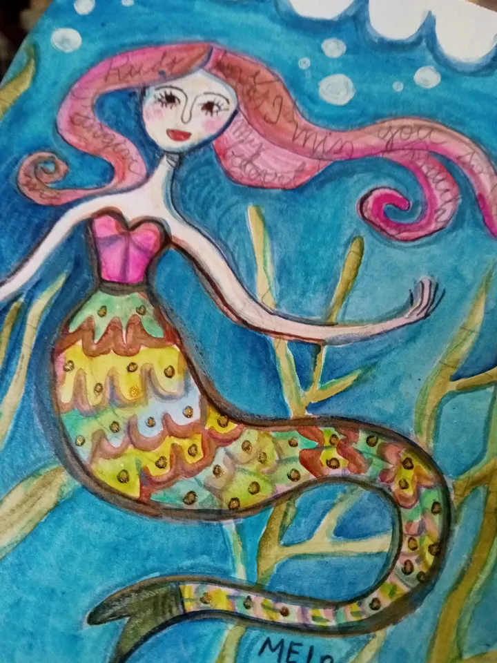 ORIGINAL ART: Pink Haired Mermaid product image (2)