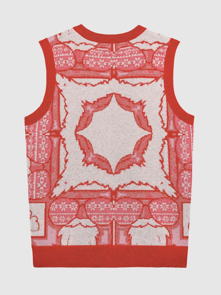 Retro Rouge Crimson V-Neck Vest Knitwear product image (7)