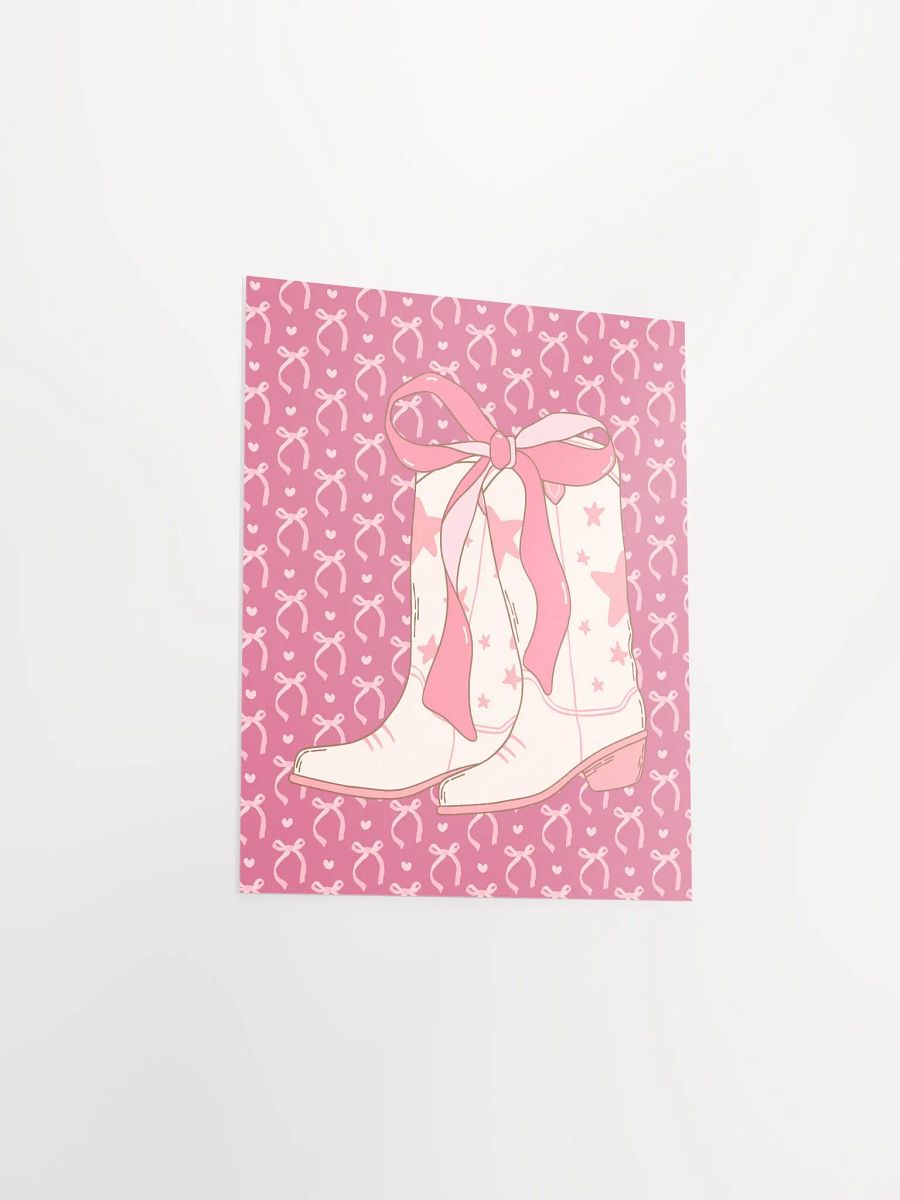 Cowgirl Boots with Pink Ribbon Coquette Art Print product image (28)