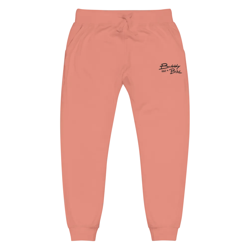 Bubbly and a B*tch embroidered fleece sweatpants product image (6)
