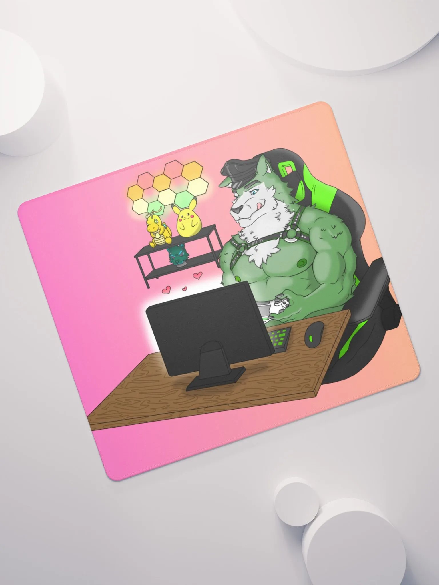 Cozy Wolf Dad Gaming Mouse Pad (Sunrise / Left) product image (11)