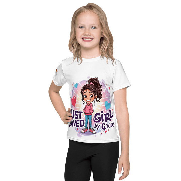 Just A Girl Saved By Grace All-Over Print Kids T-Shirt product image (1)