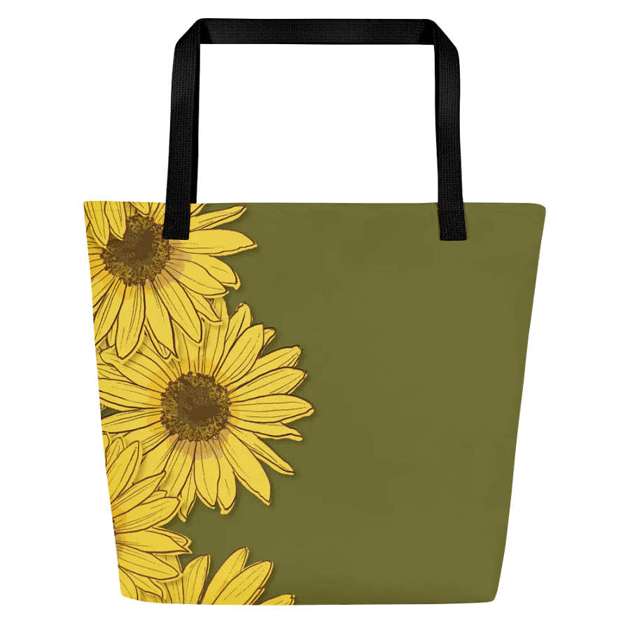 “Sunflower Stripes” Large Tote Bag product image (5)