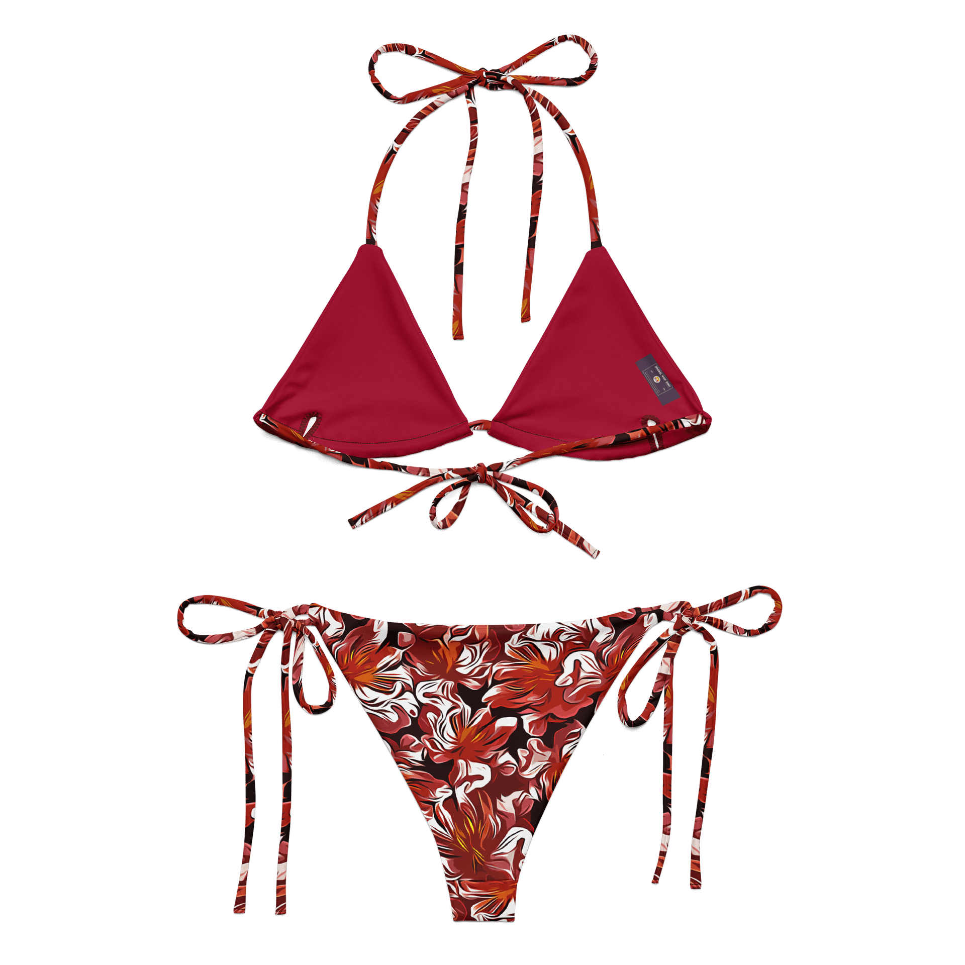 Fire Flower | Recycled String Bikini product image (2)