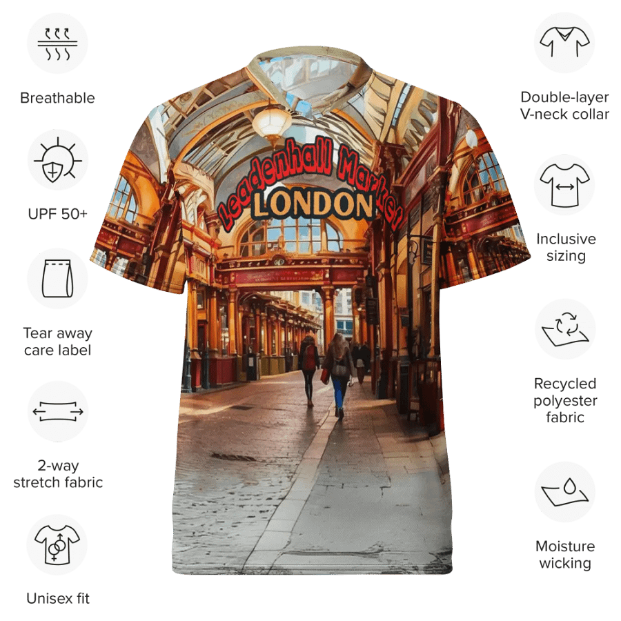 Leadenhall Market London All Over Print Jersey Shirt product image (10)