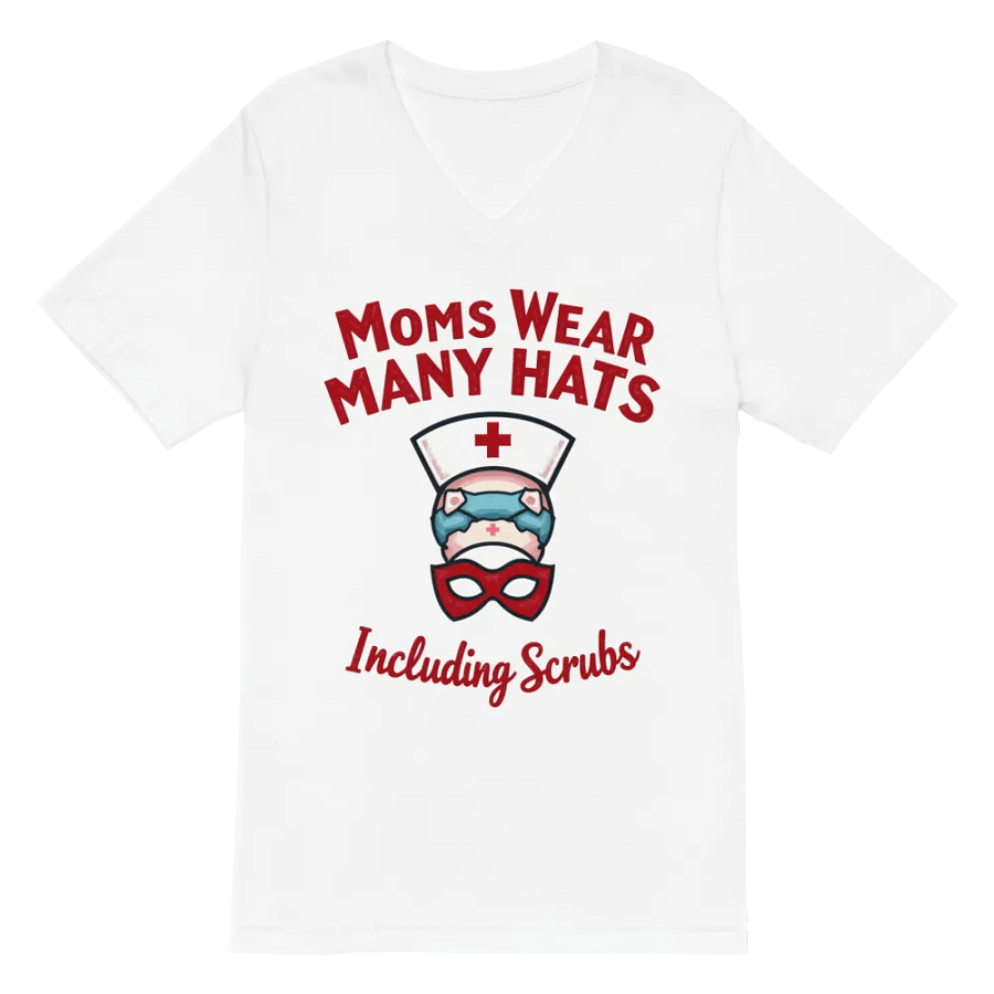 Superhero Nurse Mom V-Neck Tee product image (6)