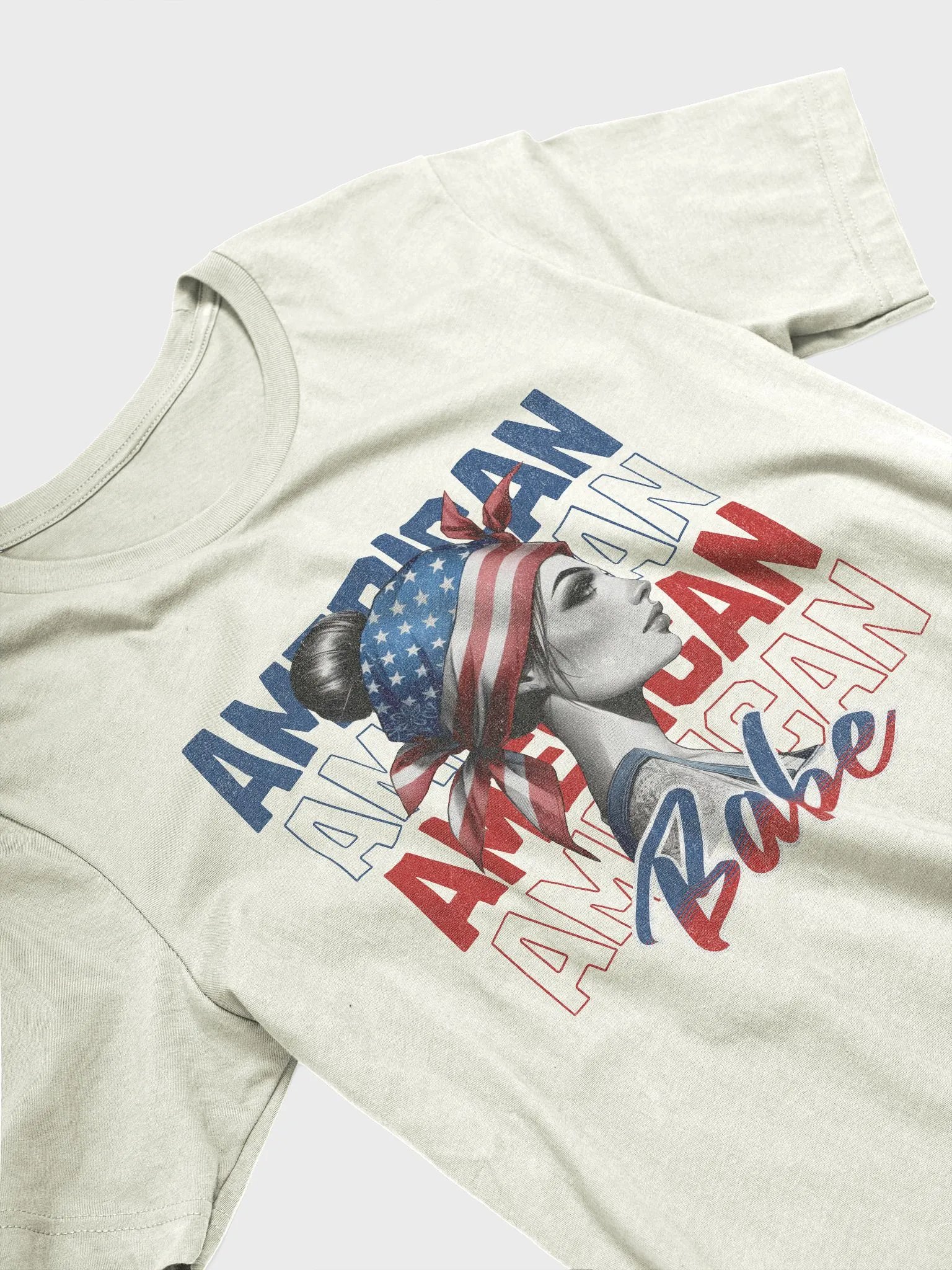 America flag babe retro shirt, USA cool woman Tshirt, gift for mother tee product image (3)