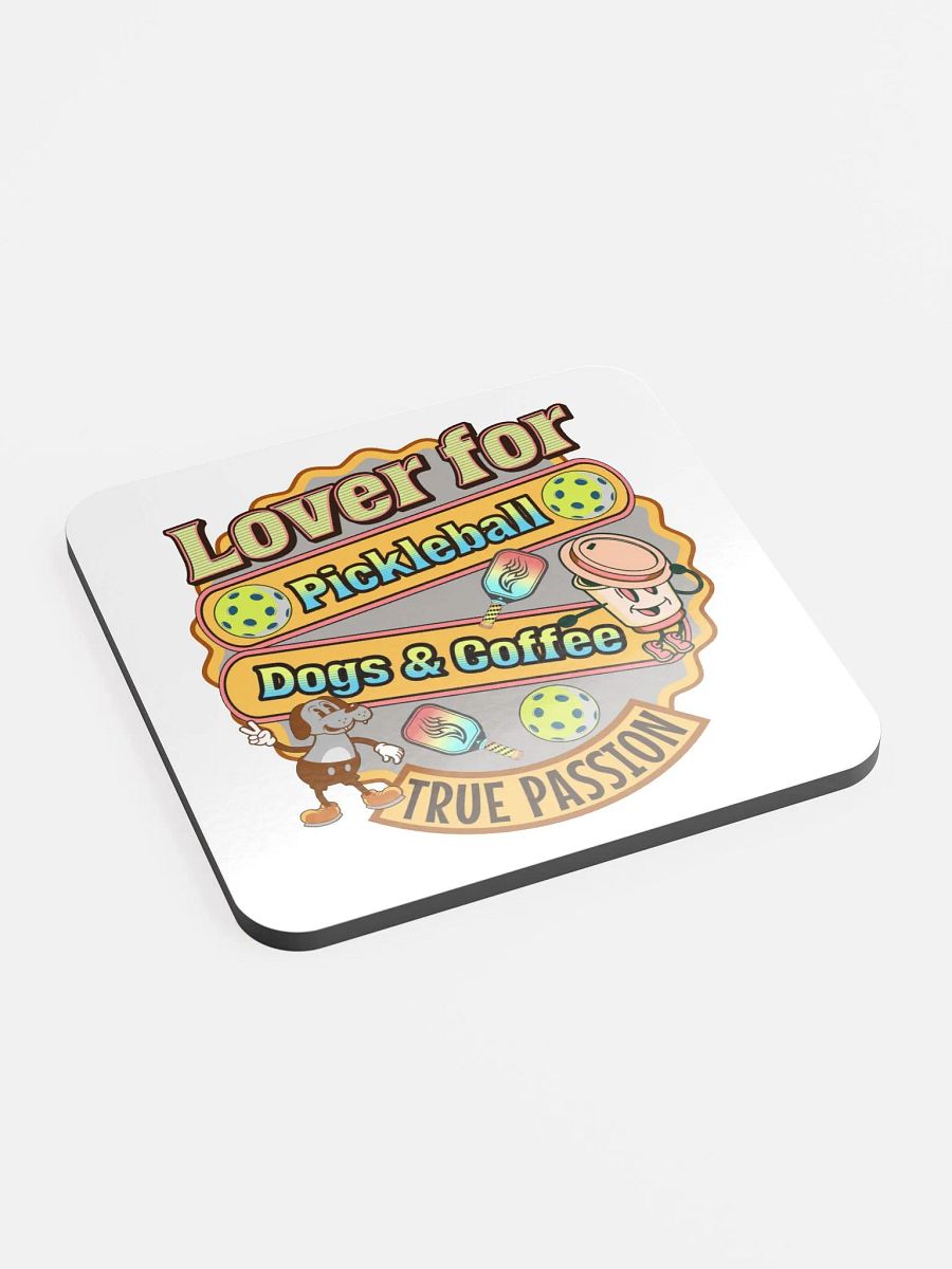 Lover For Pickleball Dogs And Coffee Passionate Coaster Set product image (2)