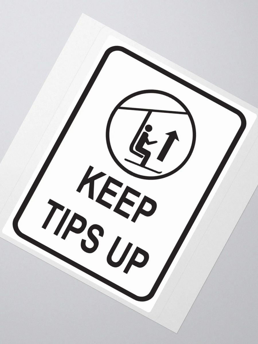 Keep Tips Up - Kiss-Cut Silhouette Sticker product image (2)