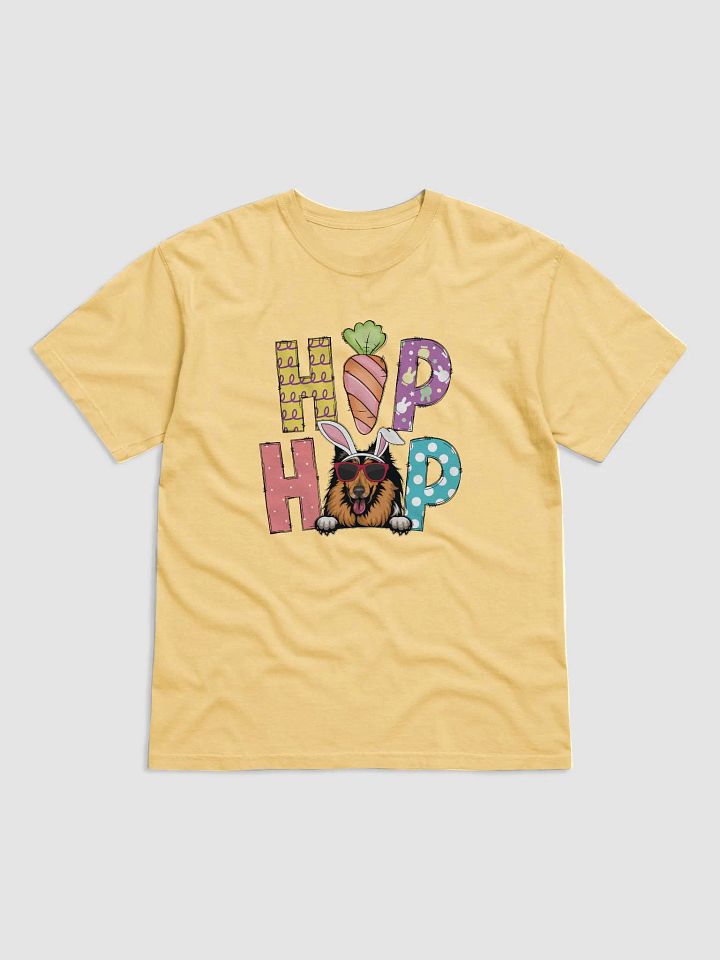 Hip Hop Easter Shetland Sheepdog T-Shirt | Cute Easter Day Collie/Sheltie Wearing Bunny Ears and Sunglasses T-Shirt product image (2)