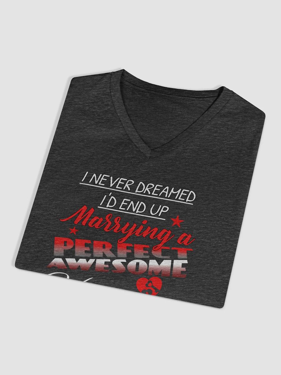 Perfect Awesome Husband & A Happy Wife is a Happy Life V-Neck Tee product image (3)