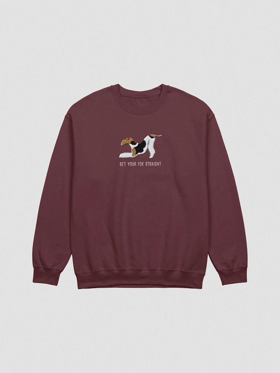 Get Your Fox Straight Sweatshirt (Embroidered) of a Wire Fox Terrier(Black, Tan, & White2) product image (4)