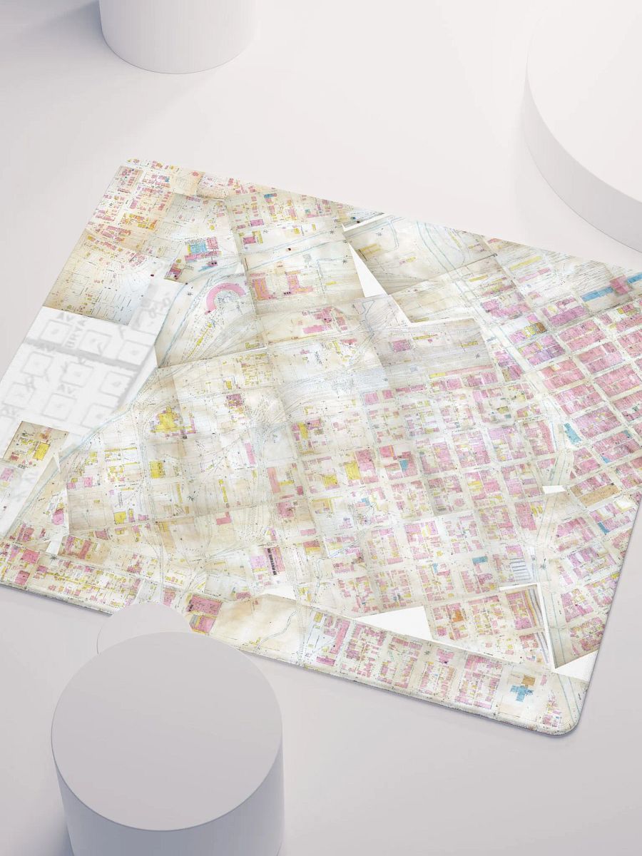 Auraria 1929 Map Mosaic Gaming Pad product image (3)