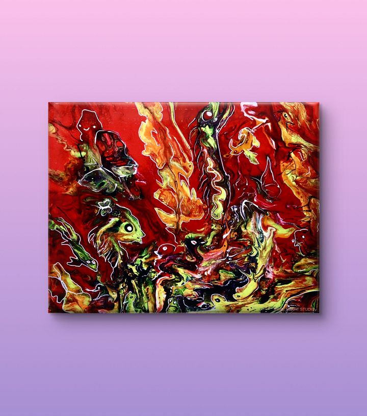 Creatures Of Fire | Original Canvas Painting product image (1)