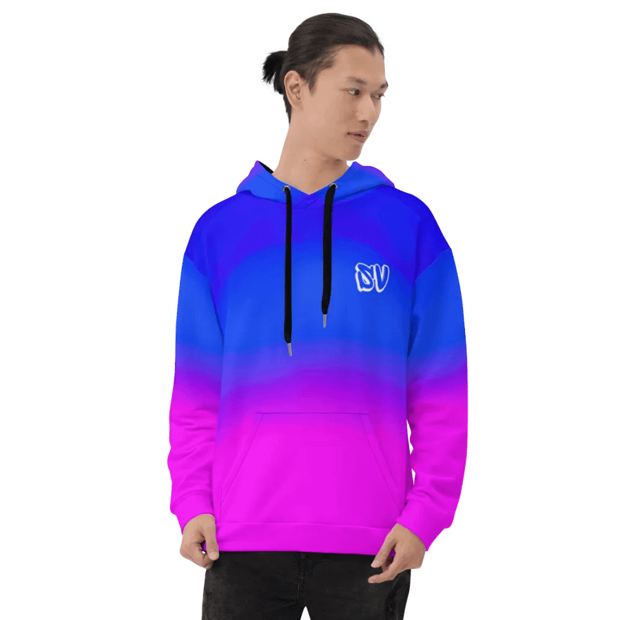 STRAIGHT VIBIN ANIME GIRL NEON COLOR FADE HOODIE product image (8)