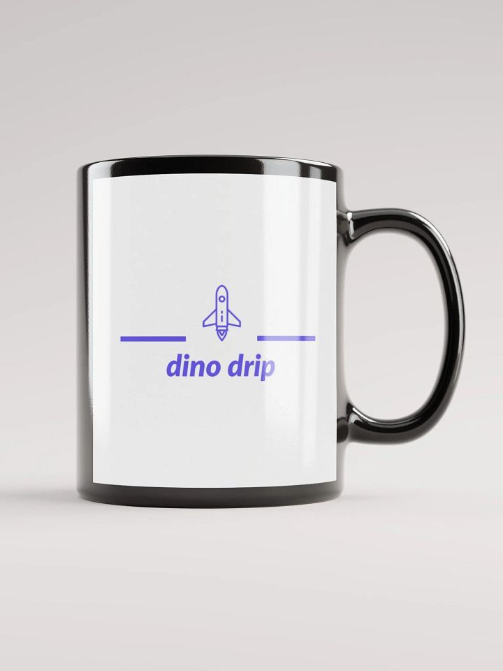 Dino Drip black glossy mug product image (2)