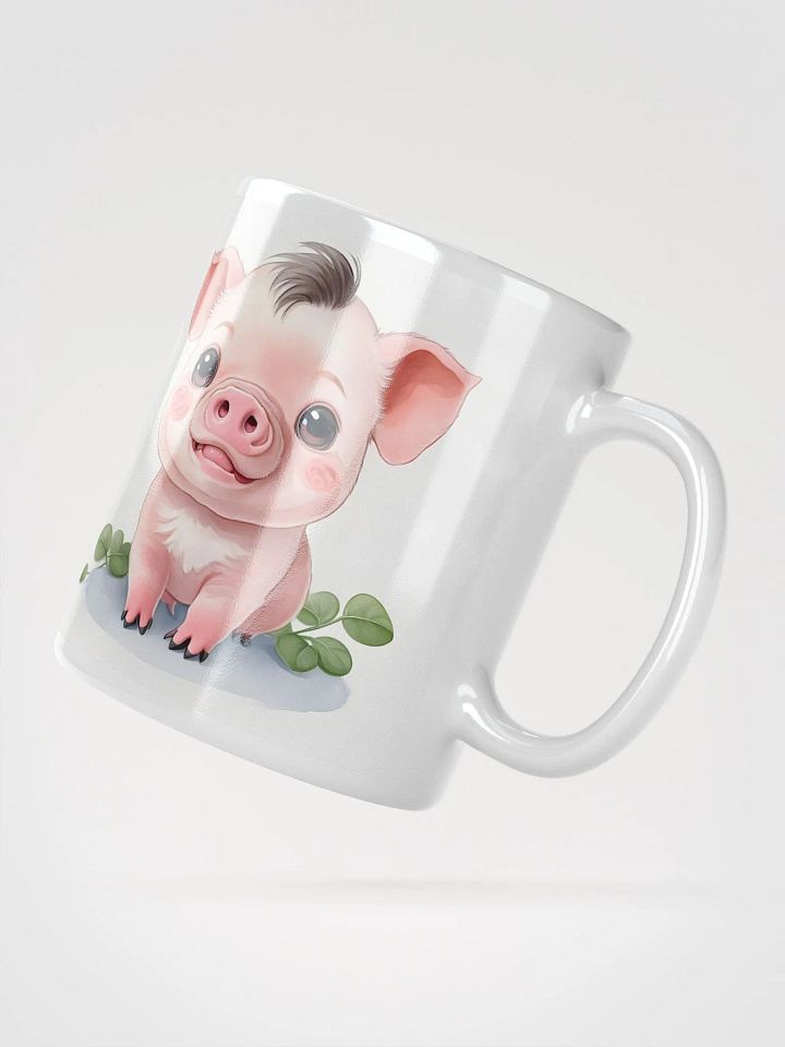 Delightful Piglet White Glossy Mug product image (3)
