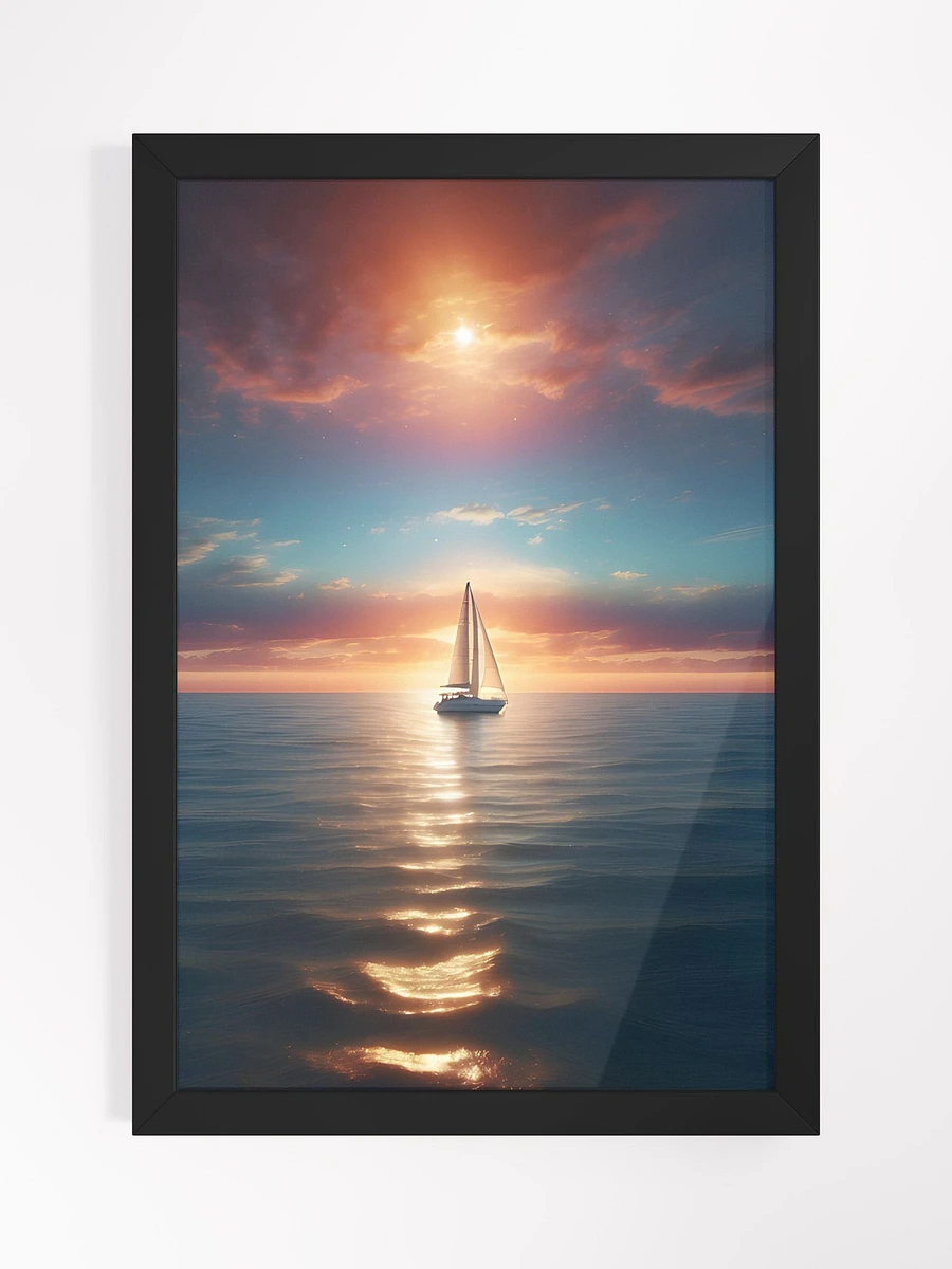 Sail Away Seascape at Sunset Framed Poster product image (3)