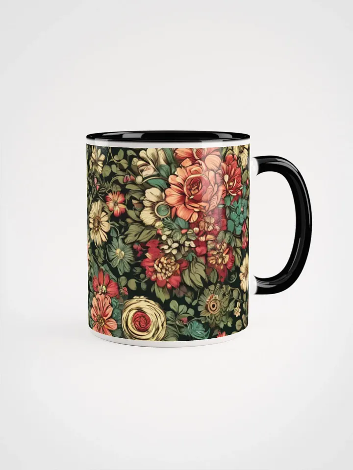 Coffee Mug with Color Inside - Wilted Boho Floral Design product image (1)