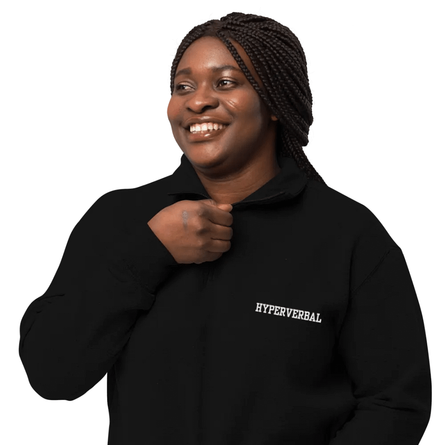 HYPERVERBAL embroidered quarter zip product image (3)