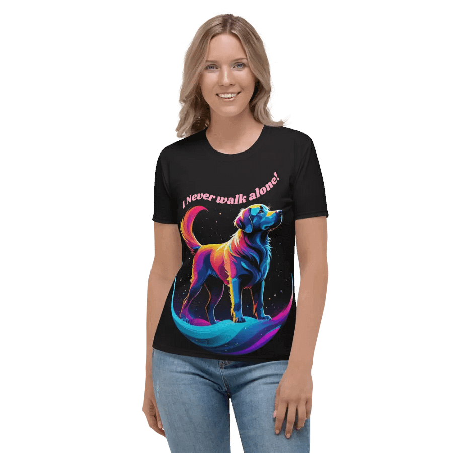 I Never Walk Alone Colorful Dog All Over Print T-shirt product image (2)