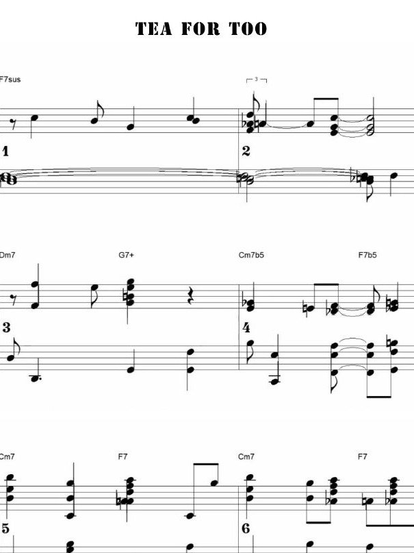 Tea for two - Piano sheet music product image (1)