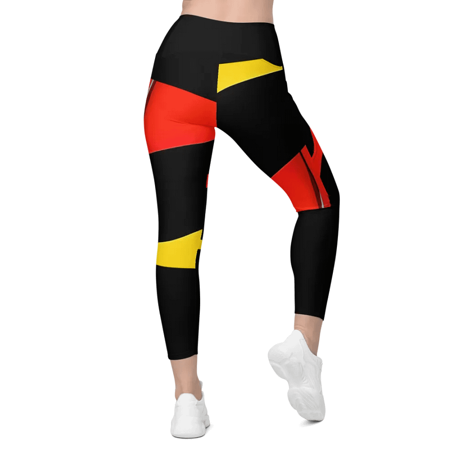 Sunset Aura Crossover Leggings with Pockets product image (3)