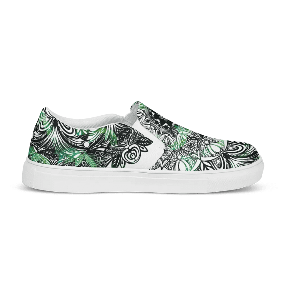 Verdant Oasis Men's Slip-On Canvas Shoes product image (9)