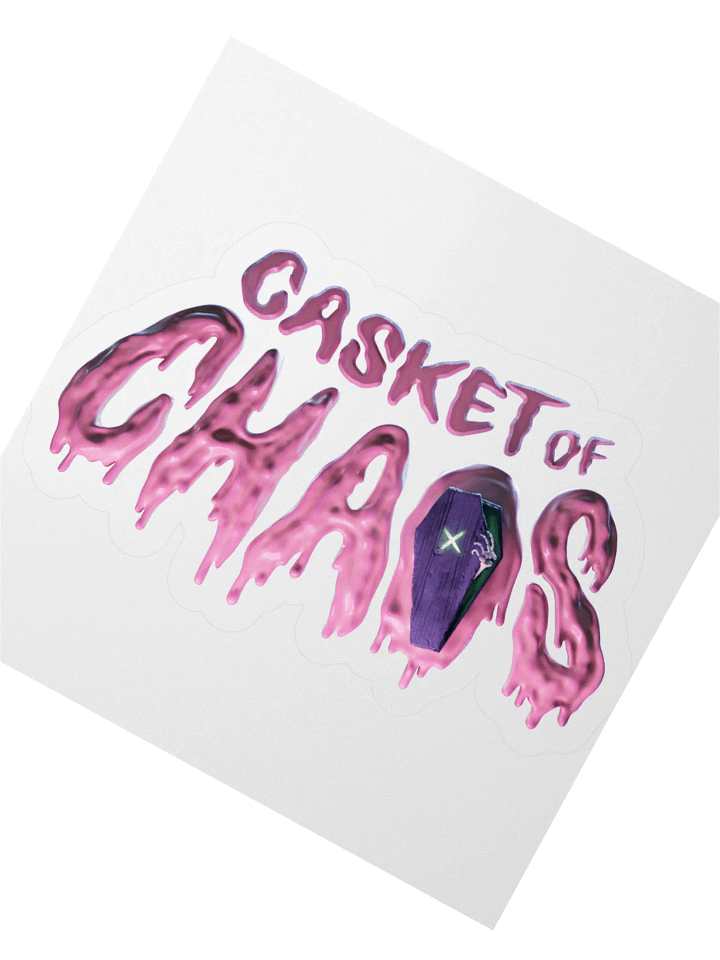 Casket of Chaos (3D Pink) Kiss Cut Stickers product image (2)