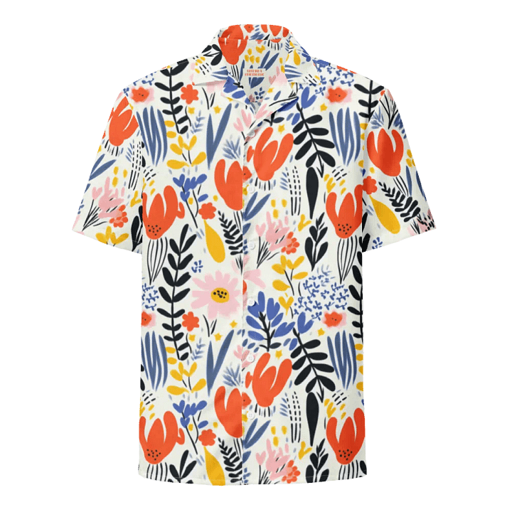 Retro Flowers Orange Hawaiian Shirt product image (1)