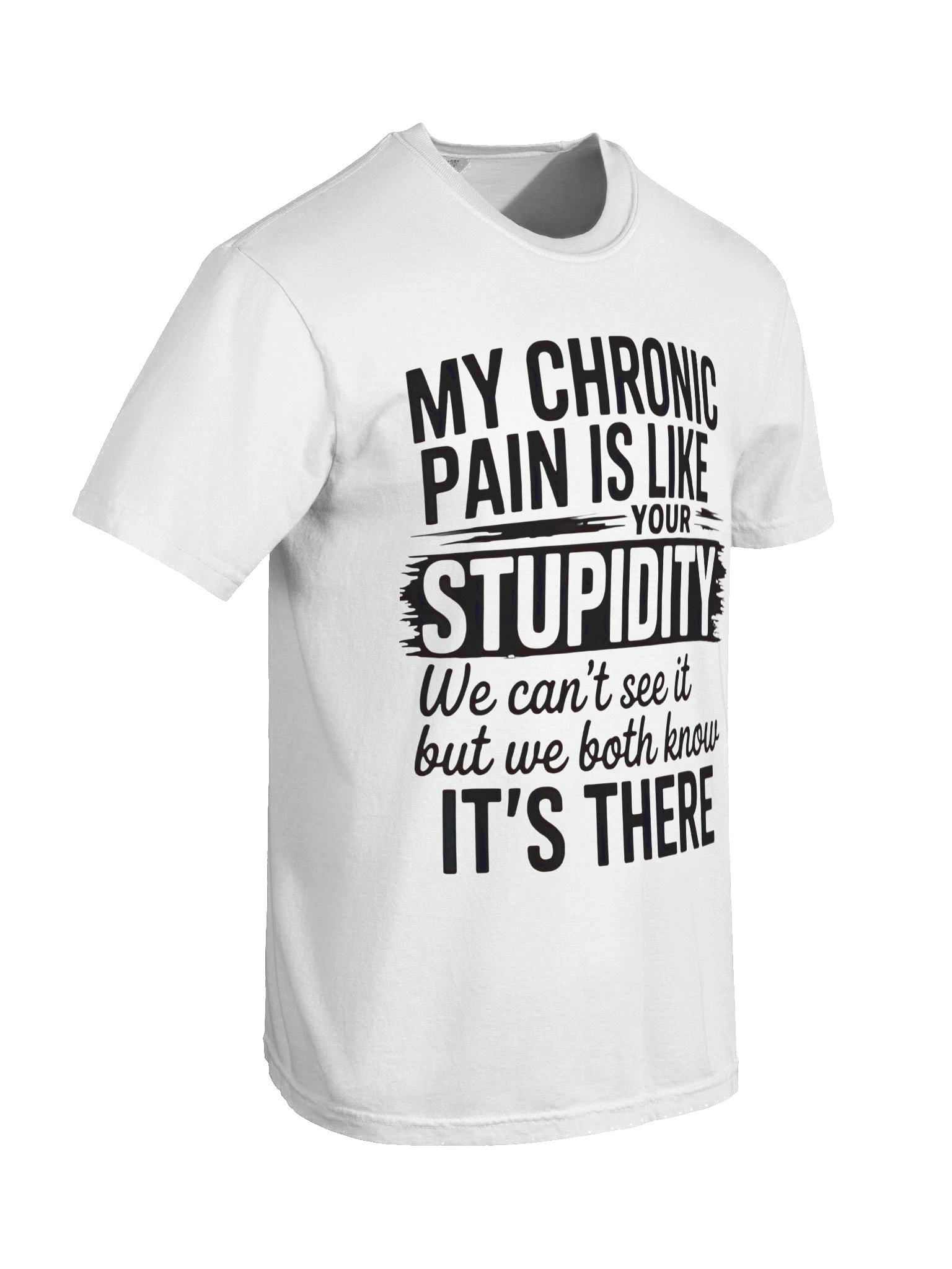 MY CHRONIC PAIN IS LIKE YOUR STUPIDITY We can't see it but we both know IT'S THERE T-shirt product image (5)