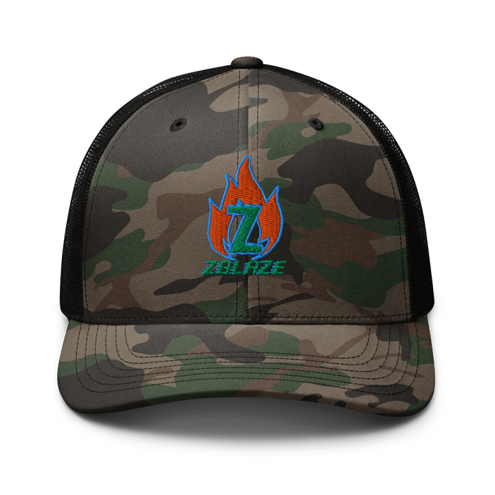 ZBLAZE Camo Flame Trucker Hat product image (1)