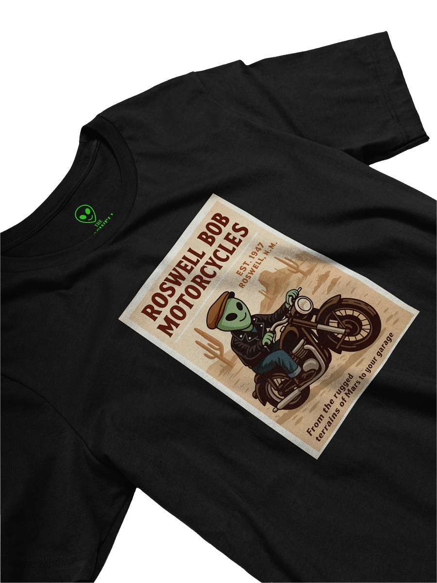 Martian Motorcycles Roswell Aliens 1950's Retro Poster Unisex T-Shirt product image (29)